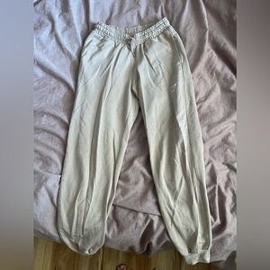 Taupe fitted sweatpants from Gymshark in good condition!